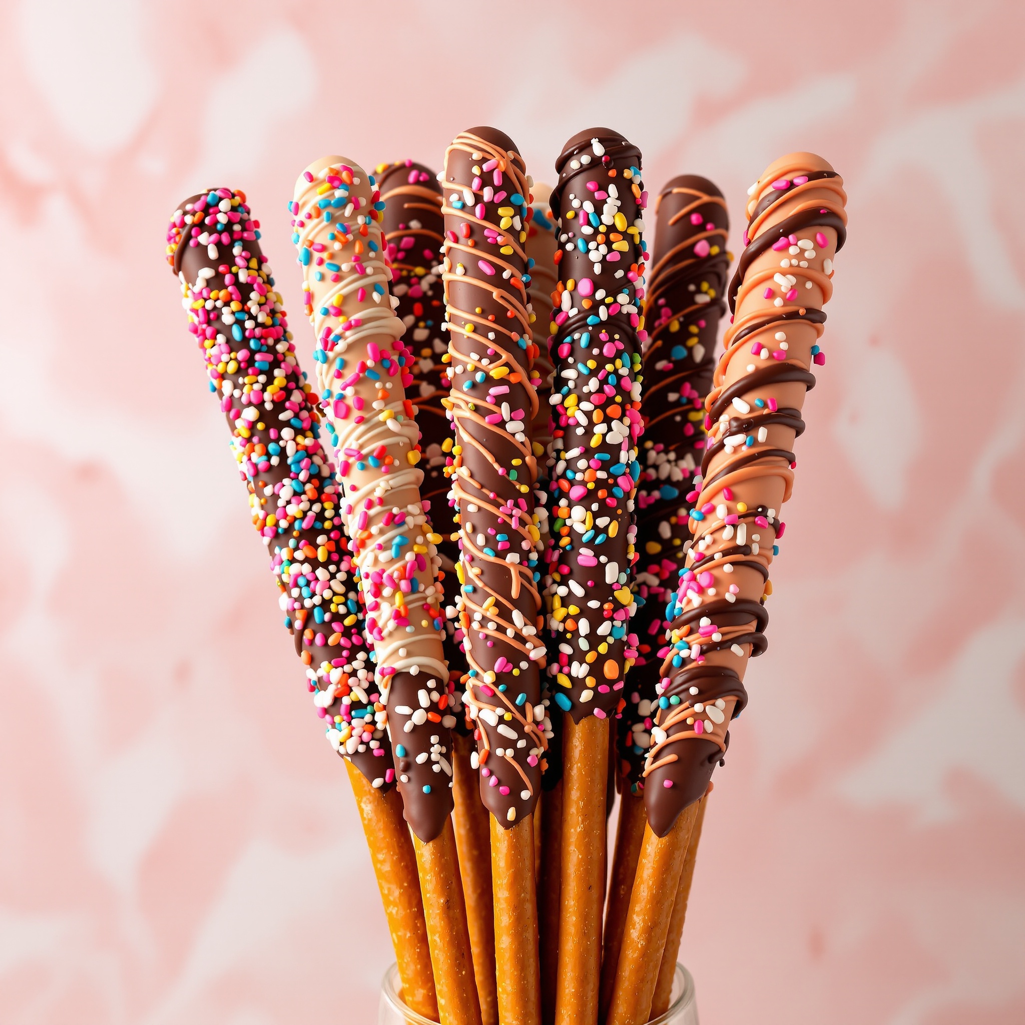 Chocolate covered pretzel rods